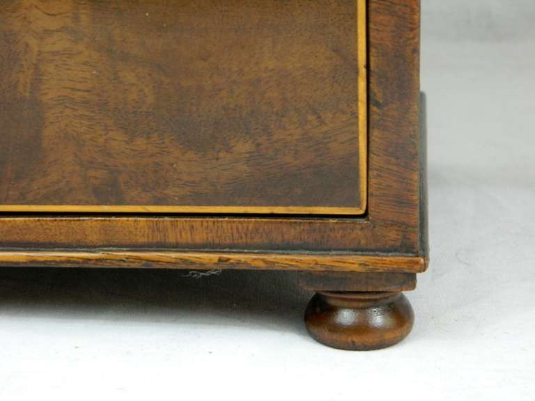 19th Century English George III Mahogany Hanging Shelf with Four Drawers 7