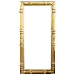 American Empire Style 22 Karat Gilded Wood and Gesso Mirror, circa 1830 5