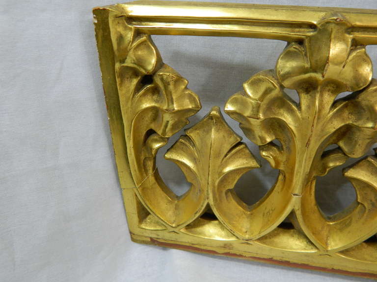20th Century Pair of French Carved Gilded Architectural Elements or Fragments 3