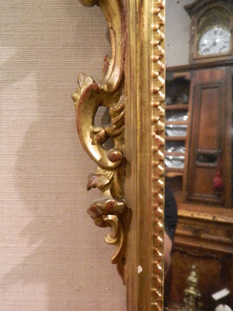French Gold Gilt Mirror with a Candle Sconce, 19th Century For Sale 1
