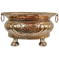 Early 19th Century Copper Planter, Fountain Bowl or Jardiniere with Ring Handles