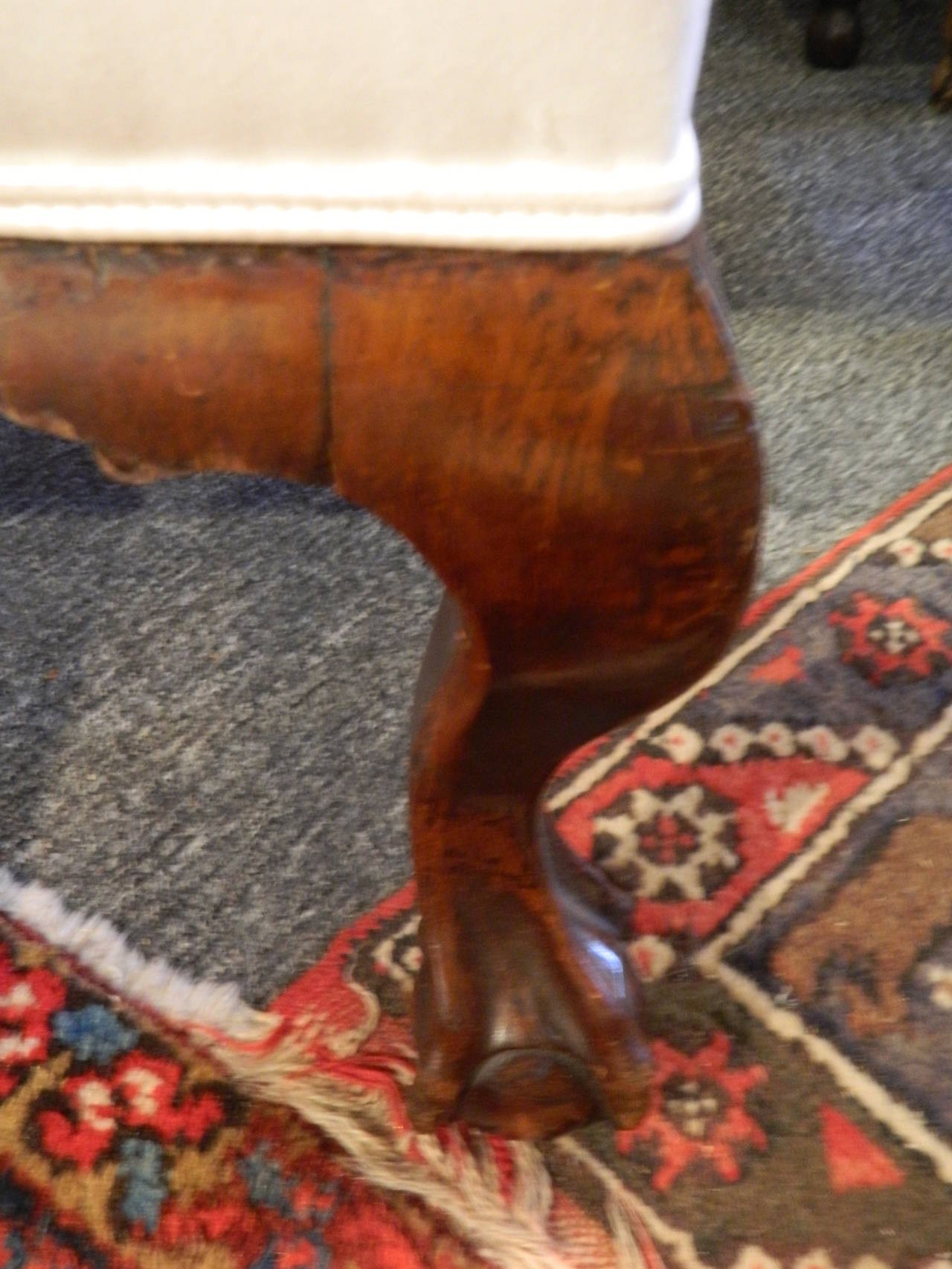 Chippendale Style Mahogany Wingback Chair, Early 20th Century 5