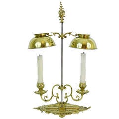 19th Century French Brass Bouillote Style Student Lamp