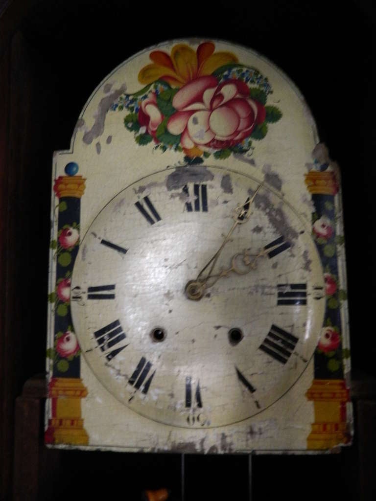 Early 19th Century English Mahogany Tall Case Clock with Case 7