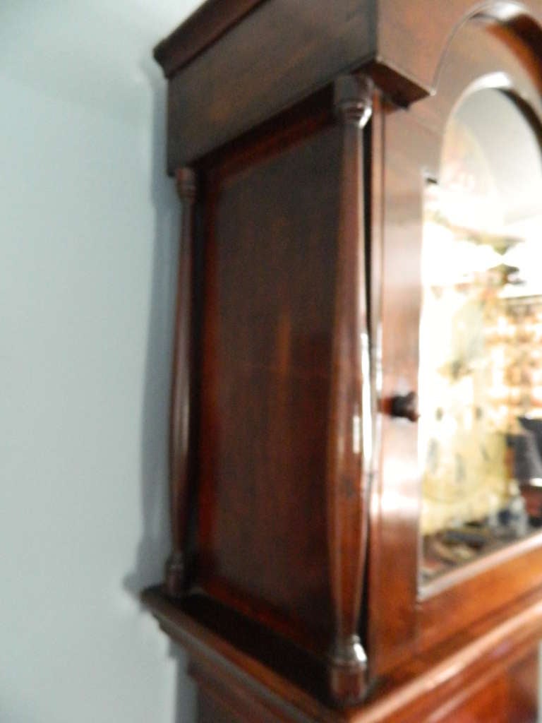 Early 19th Century English Mahogany Tall Case Clock with Case 3