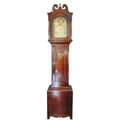 Antique Early 19th Century English Mahogany Tall Case Clock with Case