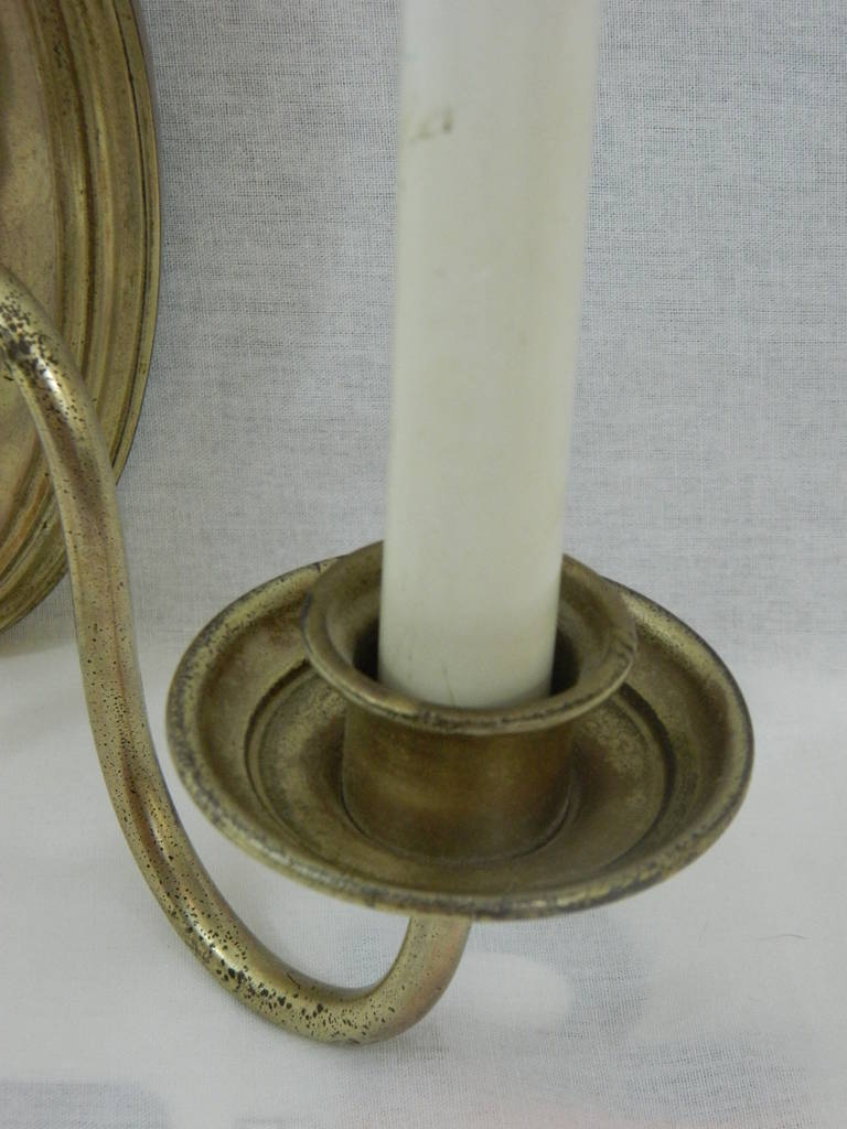 20th Century Pair of 1920s Silver Two Light Sconces
