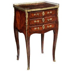 19th Century Louis XV Style Mahogany Stand or Side Table with Lap Desk Drawer