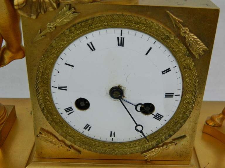 19th Century French Bronze Dore Mantel Clock 2