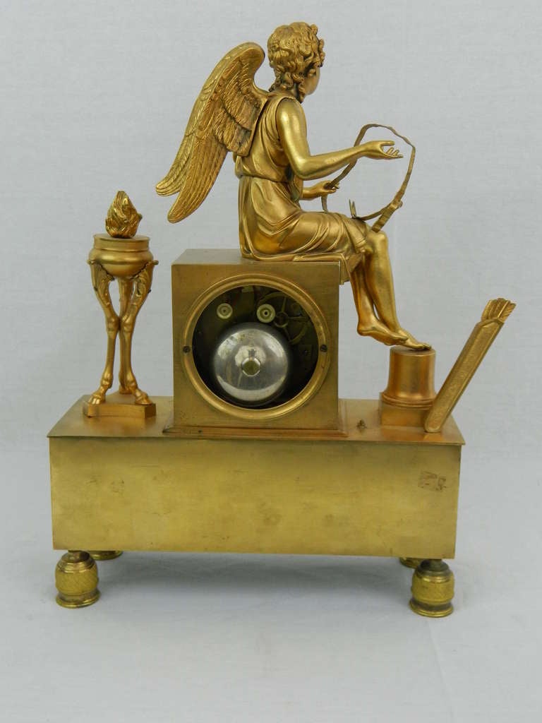 19th Century French Bronze Dore Mantel Clock 4
