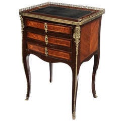 19th Century Louis XV Style Inlaid Mahogany Stand or Side Table