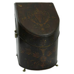 18th Century Regency Inlaid Mahogany and Satin Knife Box with Brass Handles 5