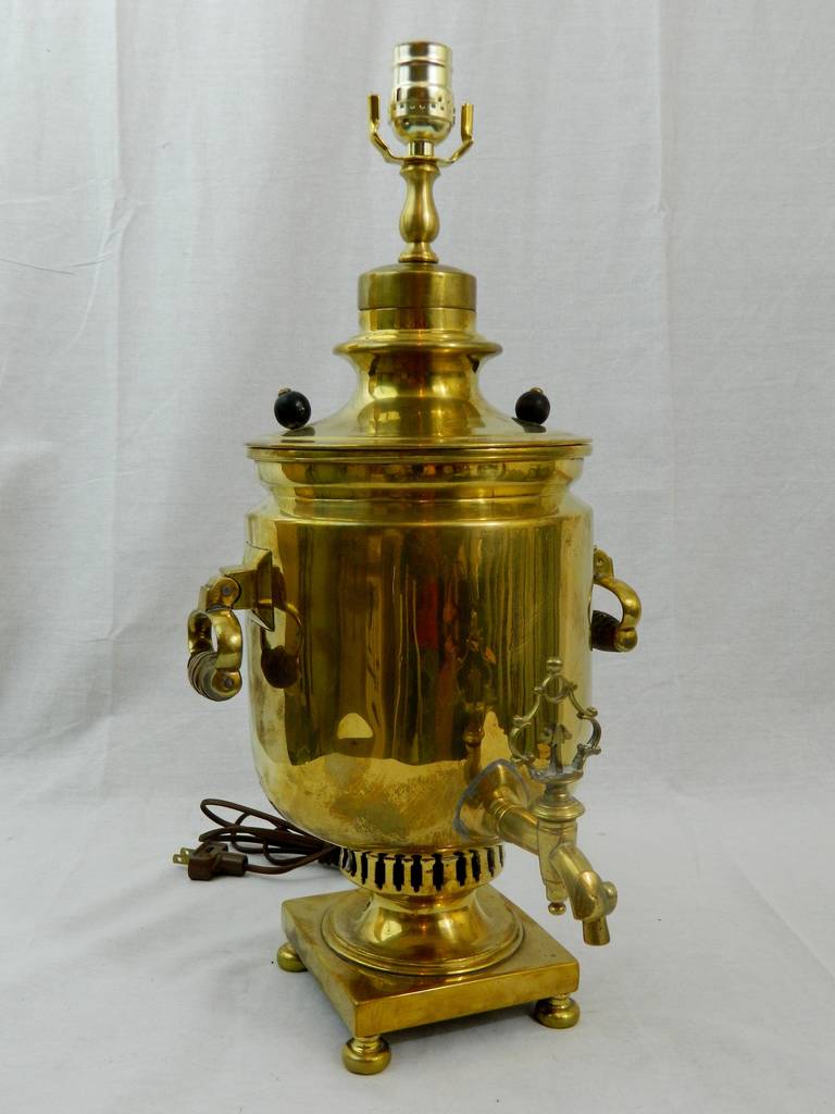 19th Century Russian Brass Samovar, in the Tulsky manner, Adapted as a