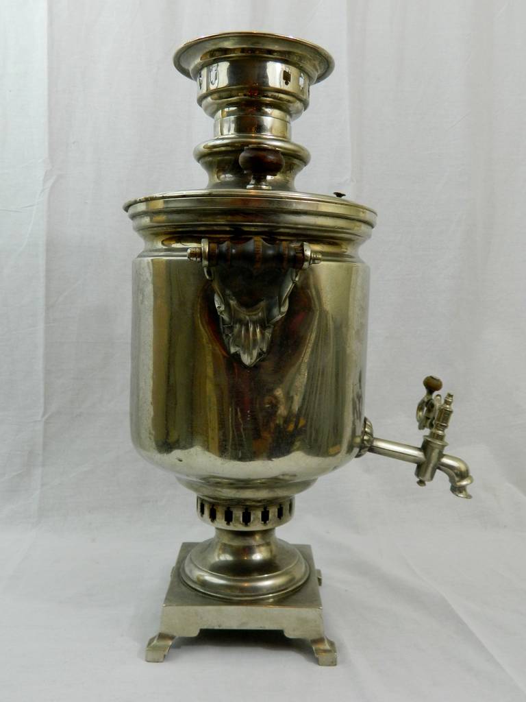 19th Century Circa 1825 Silver Plate Russian Samovar