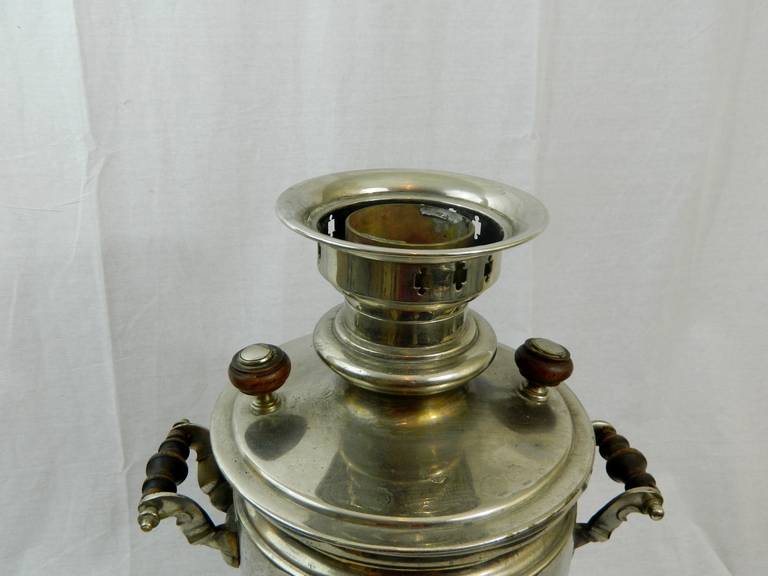 Circa 1825 Silver Plate Russian Samovar 2