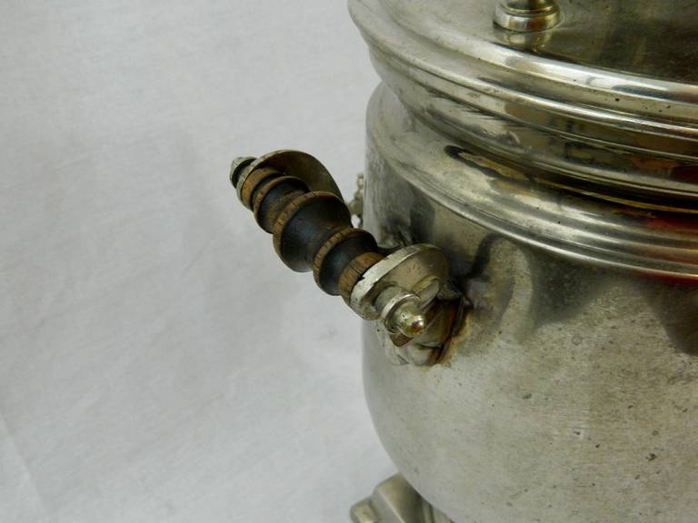 Circa 1825 Silver Plate Russian Samovar 3