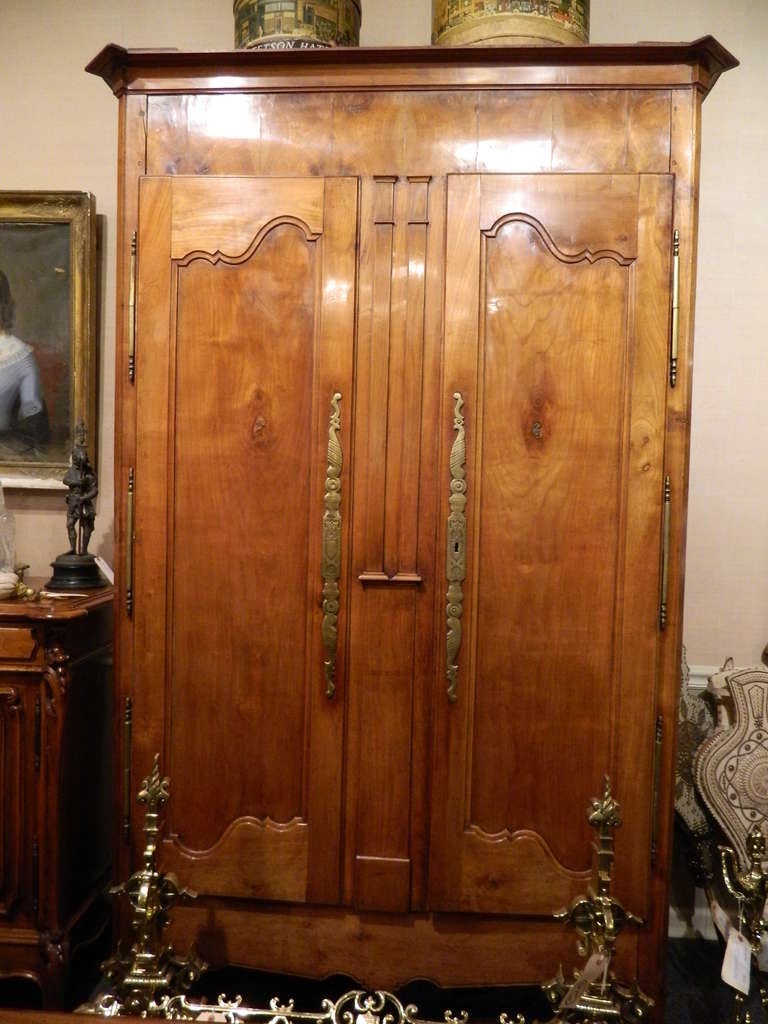 19th Century French Provencial Fruitwood Armoire, circa 1820-1830