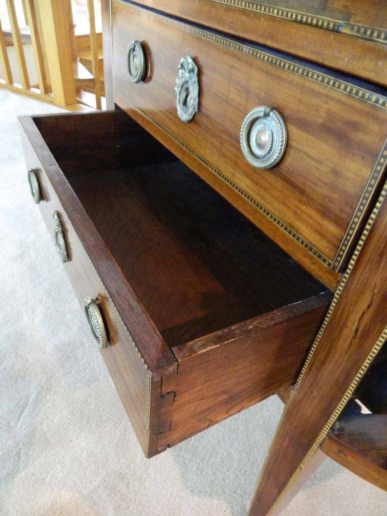 French Marquetry Commode or Dessert Console, circa 1800s 5