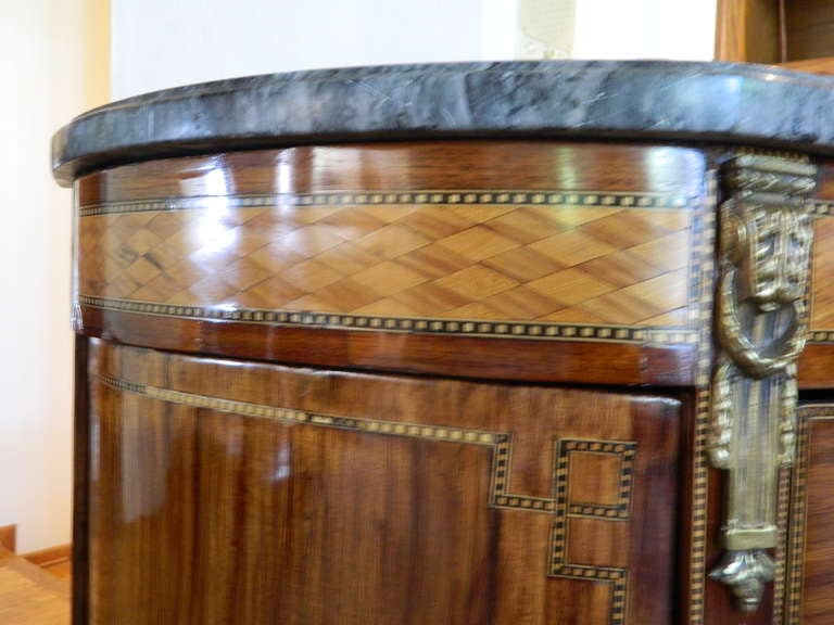 French Marquetry Commode or Dessert Console, circa 1800s 1