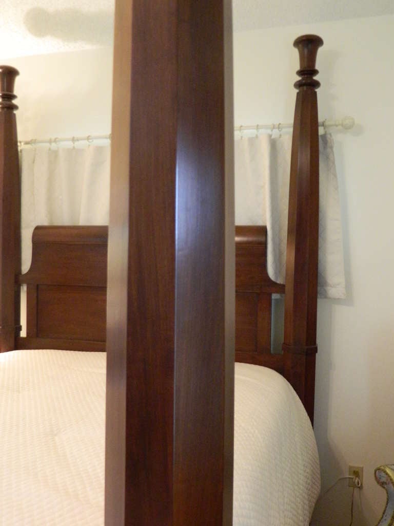 Mahogany Circa 1890 American Four Poster Bed from a Madison, Georgia Plantation
