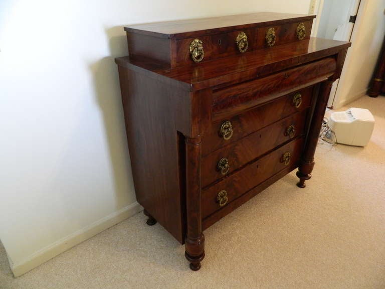 American 19th Century Mahogany Victorian Chest of Drawers