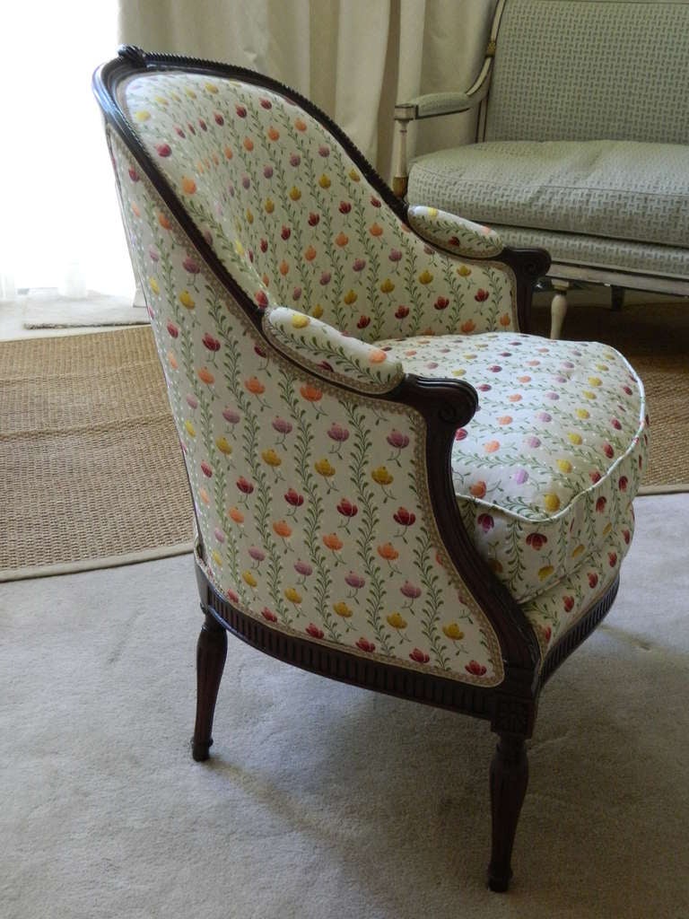 19th Century French Oak Neoclassical Style Tub Chair or Bergere 1