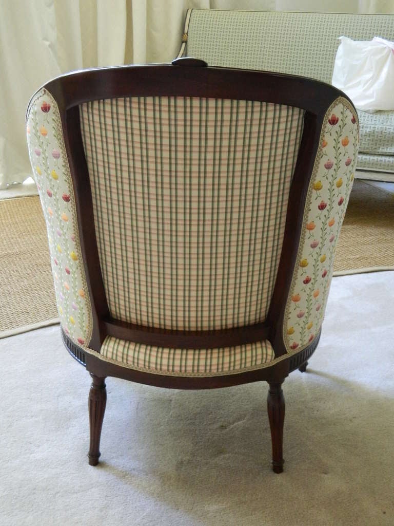 19th Century French Oak Neoclassical Style Tub Chair or Bergere 2