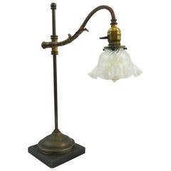 Student Lamp with an Opalescent Shade and Attributed to Caldwell, circa 1900 6