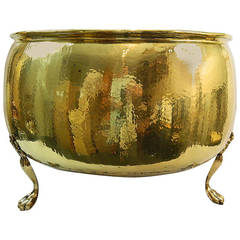 19th Century French Polished Brass Jardiniere or Oval Planter