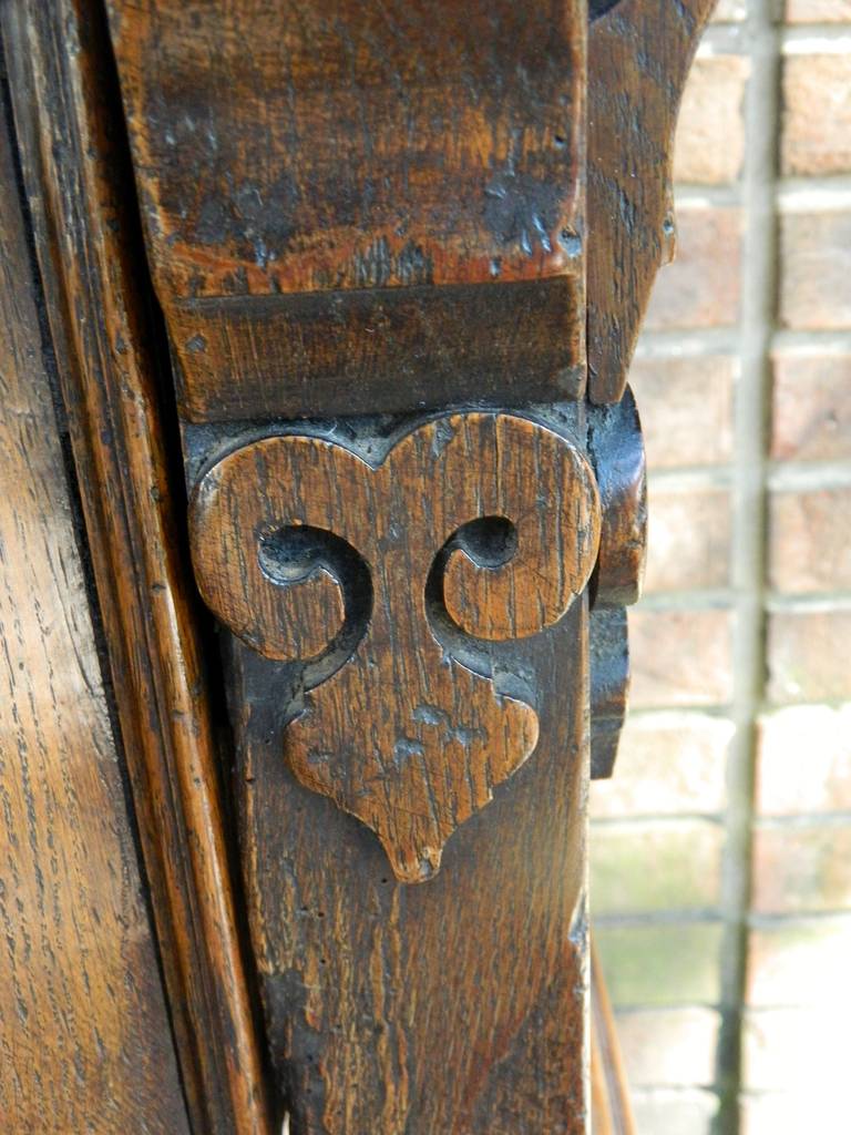 17th Century English Oak Two Drawer Sideboard 6
