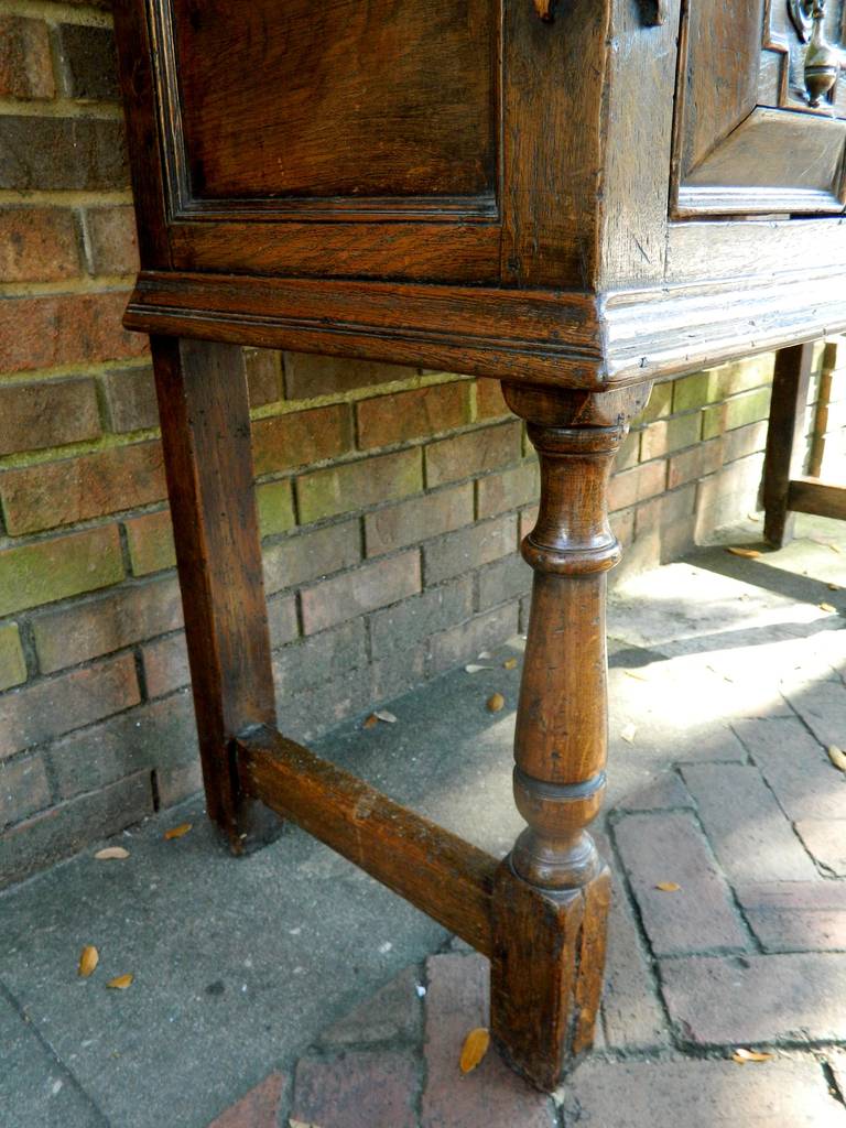 17th Century English Oak Two Drawer Sideboard 1