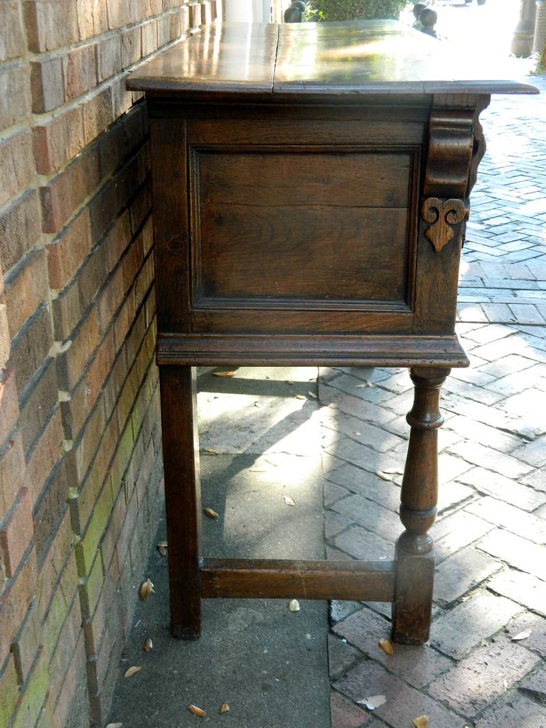 17th Century English Oak Two Drawer Sideboard 2
