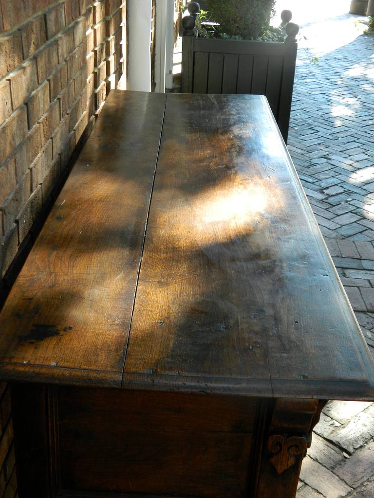 17th Century English Oak Two Drawer Sideboard 3