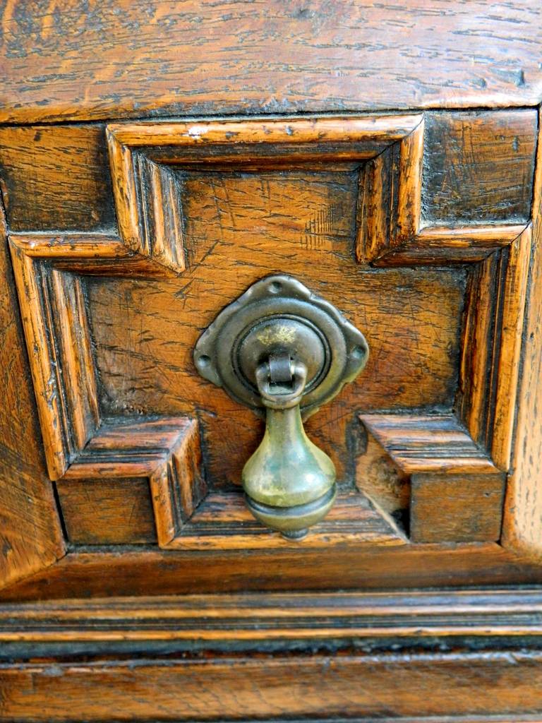17th Century English Oak Two Drawer Sideboard 4