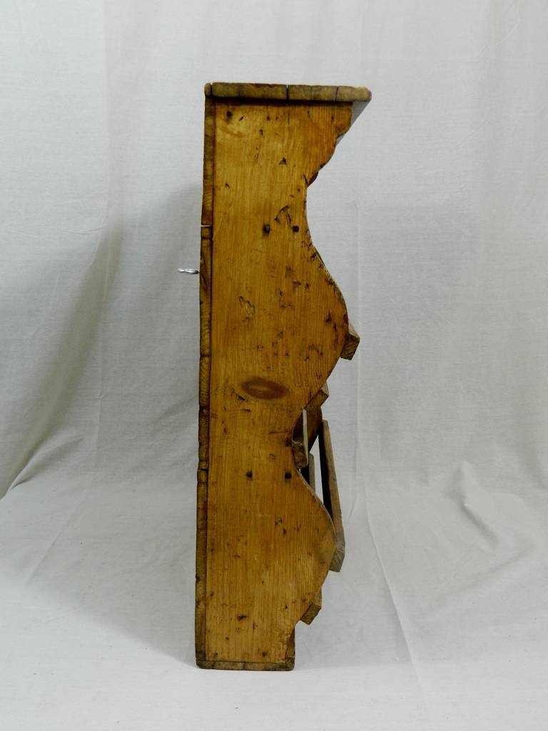 19th Century French Three-Tier Hanging Wall Shelf In Good Condition In Savannah, GA