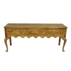 Early 20th Century Queen Anne Style English Pine Dresser Base or Server