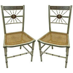 20th Century Pair of Geoffrey Beene Painted Side Chairs