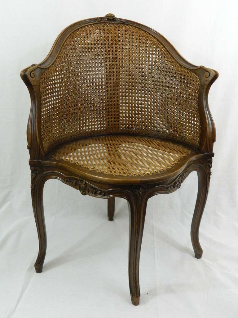 louis xv walnut corner chairs