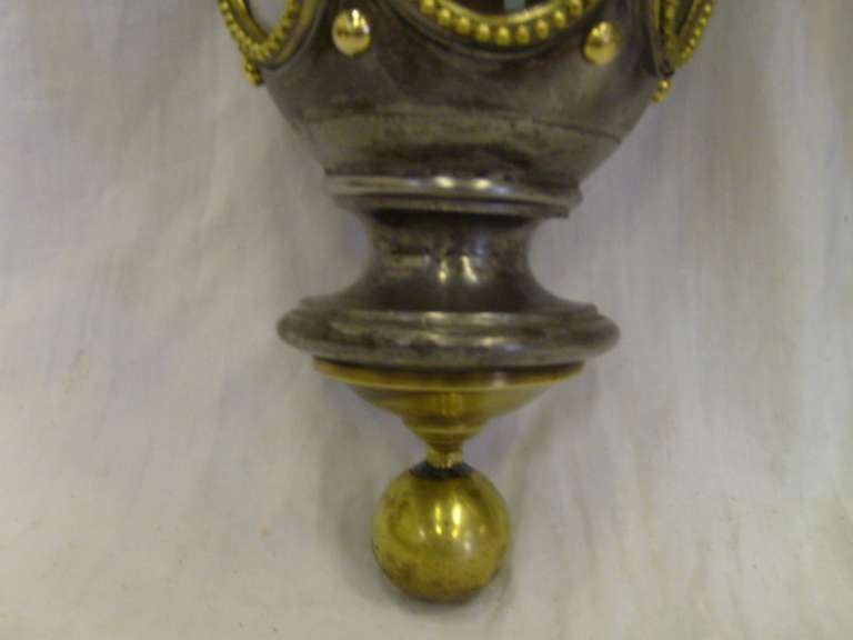 Pair of 19th Century Italian Tole Lanterns with Brass Mounts 3