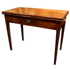 English Fold Over Mahogany Games or Tea Table, 18th Century 9