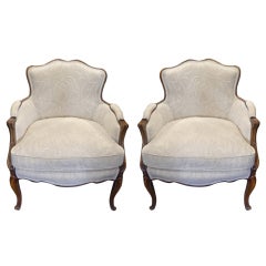 Early 20th Century Pair of French Bergere Chairs 11