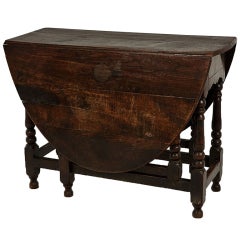 Rare Size English Oak Gate Leg Table