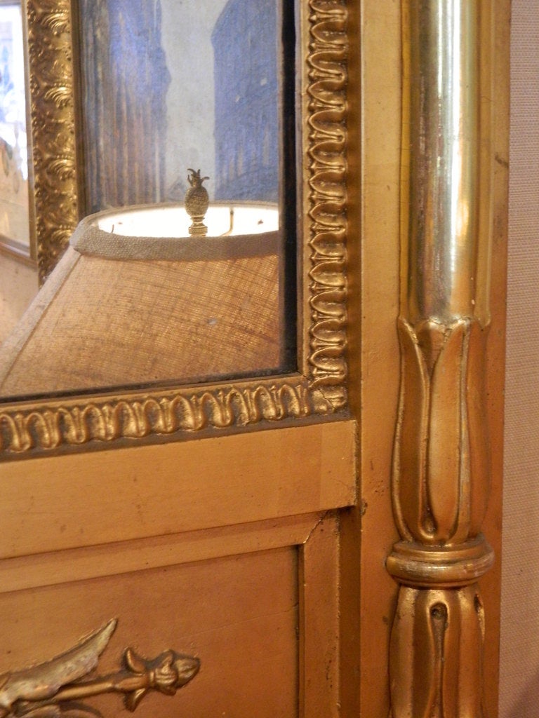 Swedish Empire Gilt Wood Mirror, Early 19th Century In Good Condition For Sale In Savannah, GA