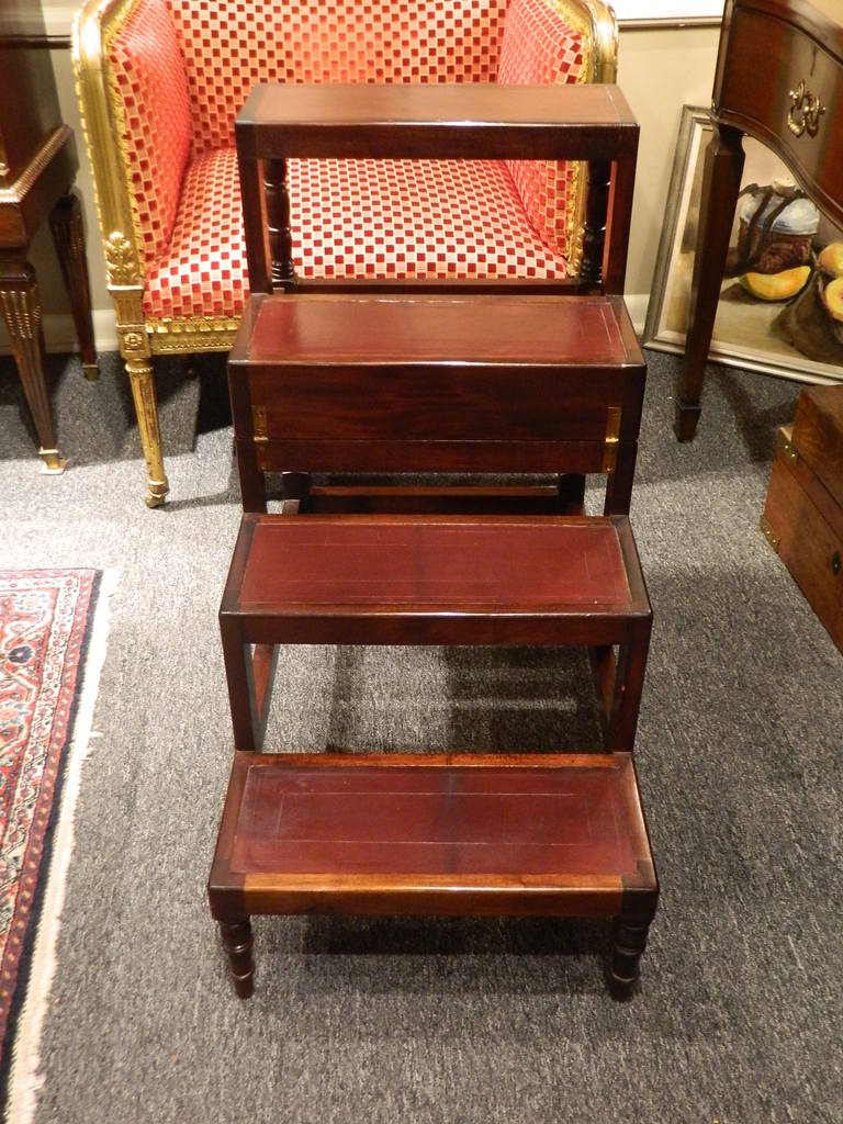 British Late 19th Century Fold over Bed Step Ladder or Table