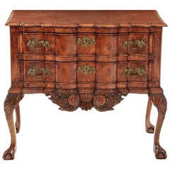 Late 19th/Early 20th Century Dutch Style Carved Walnut Lowboy