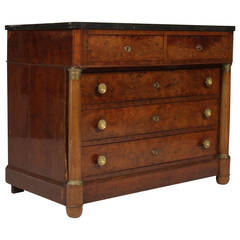 French Empire Mahogany Marble Top Commode, Circa 1870 7