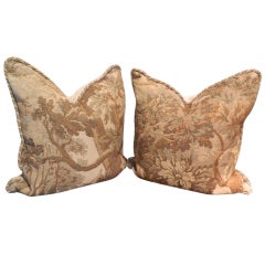 Pair of 18th Century Pillows made from an 18th Century Tapestry Fragment
