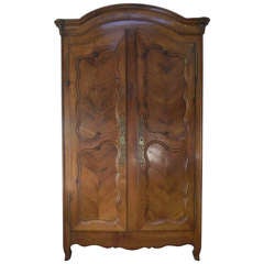 19th Century Fruitwood Provincial Style Armoire