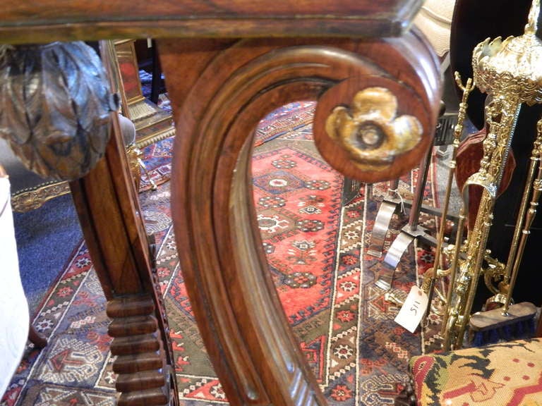 Mahogany Rosewood Regency Torchere or Pedestal on Three Carved Legs, 19th Century For Sale