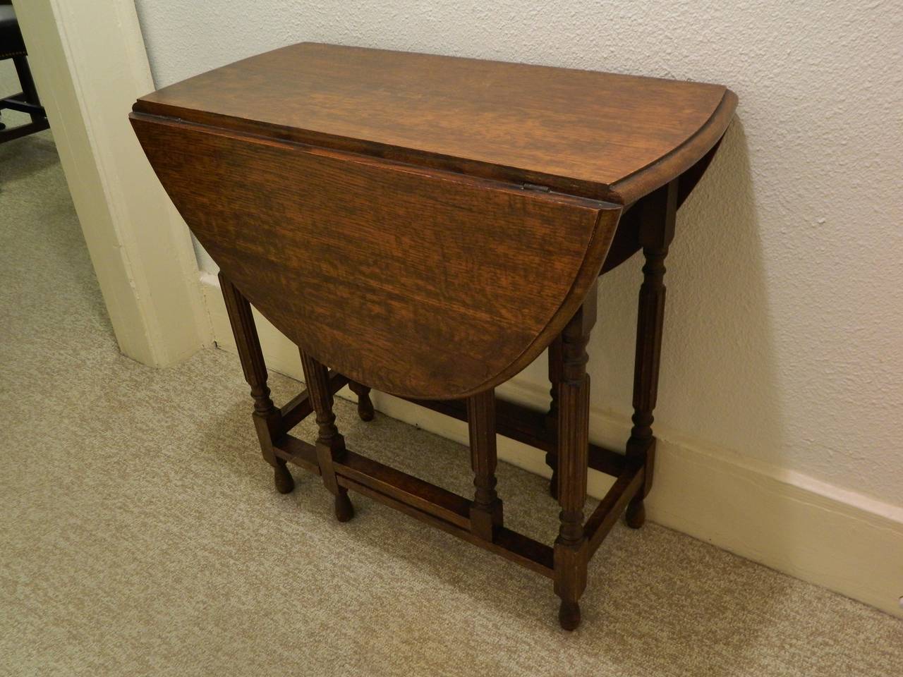 English Oak Gate Leg Table, 19th Century 3